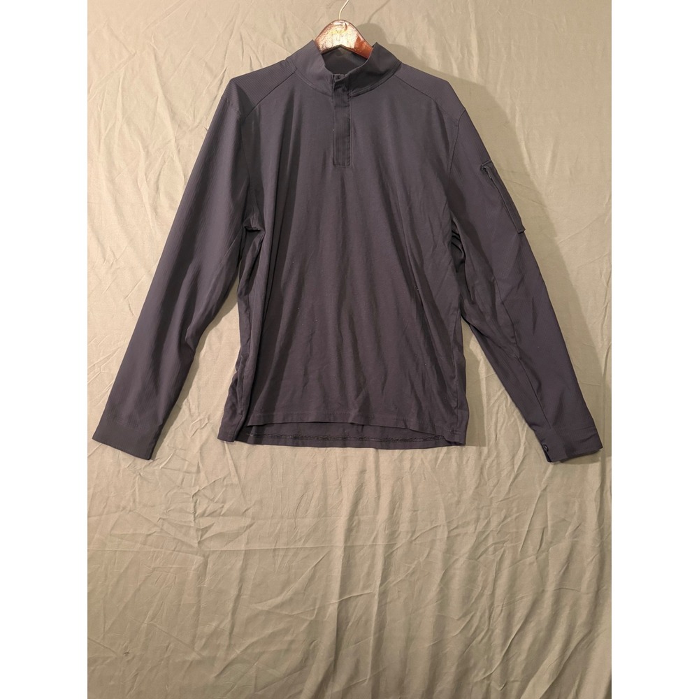 Under Armour Tactical Mens XL Loose Fit Long Sleeve 1/4 Button Pullover Navy